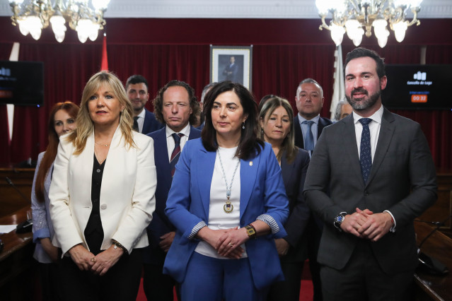 La nueva alcaldesa de Lugo, Elena Candia, tras la moción de censura.