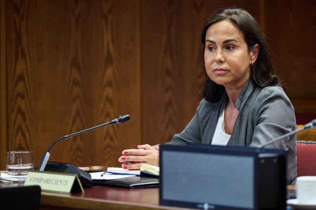 Archivo - La expresidenta de Adif y ex secretaria de Estado de Transportes, Movilidad y Agenda Urbana, Isabel Pardo de Vera Posada, durante su comparecencia ante la Comisión de Investigación sobre el ‘caso Koldo’, en el Senado, a 29 de mayo de 2025.