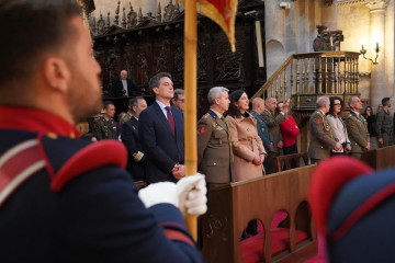 La alcaldesa de Lugo, Elena Candia, en la ofrenda