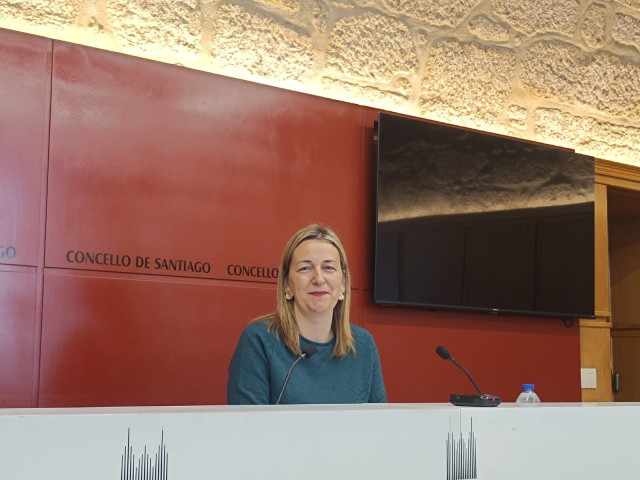 La portavoz del Gobierno local, Míriam Louzao, en rueda de prensa