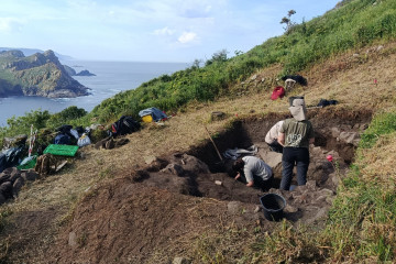 Excavación en las islas Cíes.