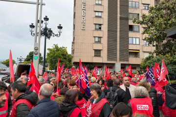 Imagen de la concentración de CC.OO.
