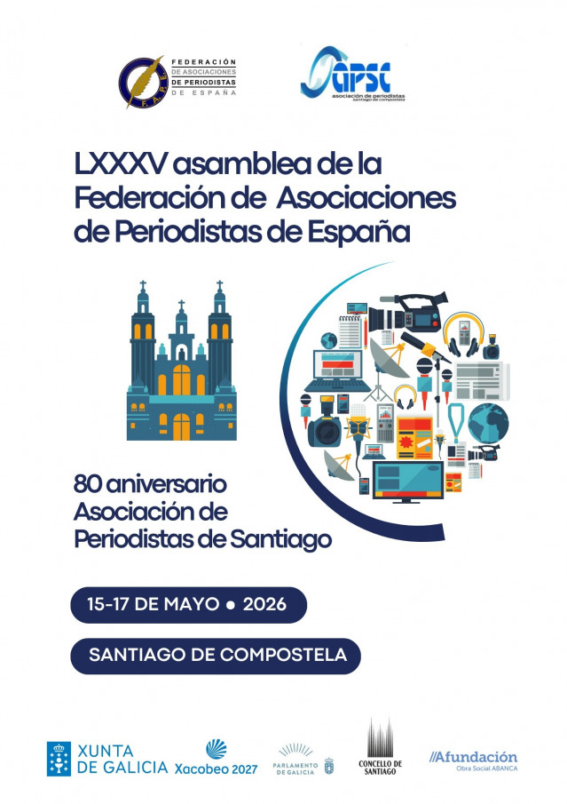 La FAPE celebra su LXXXV Asamblea General este sábado en Santiago de Compostela con cerca de un centenar de periodistas