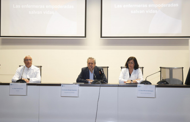 Caamaño durante el acto.