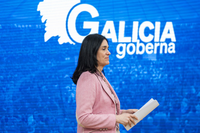 Archivo - La secretaria xeral del PPdeG, Paula Prado, en rueda de prensa.
