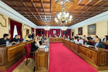 Pleno del Ayuntamiento de Lugo presidido por Elena Candia.