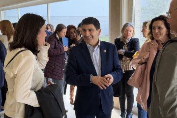 El delegado del Gobierno en Galicia, Pedro Blanco ,asiste al aniversario de la Asociación de Xornalistas de Santiago.