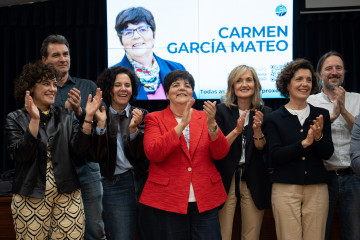 Carmen García Mateo (c) es elegida como rectora de la Universidade de Vigo, durante la segunda vuelta de las elecciones a la rectoría de la Universidade de Vigo, a 15 de mayo de 2026, en Vigo, Ponte