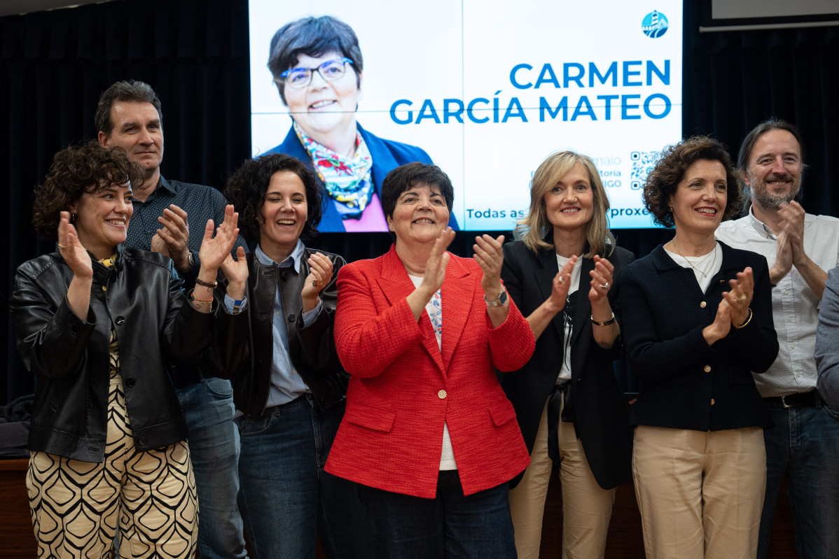 Carmen García Mateo (c) es elegida como rectora de la Universidade de Vigo, durante la segunda vuelta de las elecciones a la rectoría de la Universidade de Vigo, a 15 de mayo de 2026, en Vigo, Ponte