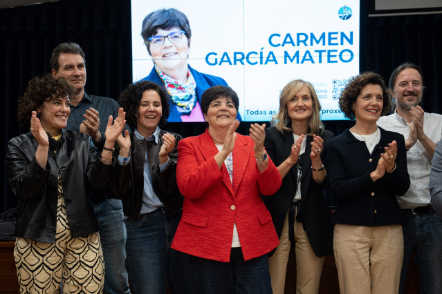 Carmen García Mateo (c) es elegida como rectora de la Universidade de Vigo, durante la segunda vuelta de las elecciones a la rectoría de la Universidade de Vigo, a 15 de mayo de 2026, en Vigo, Pontevedra, Galicia (España).