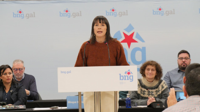 Archivo - La portavoz nacional del BNG, Ana Pontón, en el Consello Nacional, a 24 de enero de 2025.