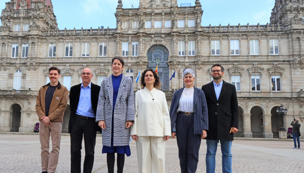 Archivo - La portavoz nacional del BNG, Ana Pontón, en la presentación de la concejala Avia Veira como candidata a la Alcaldía de A Coruña