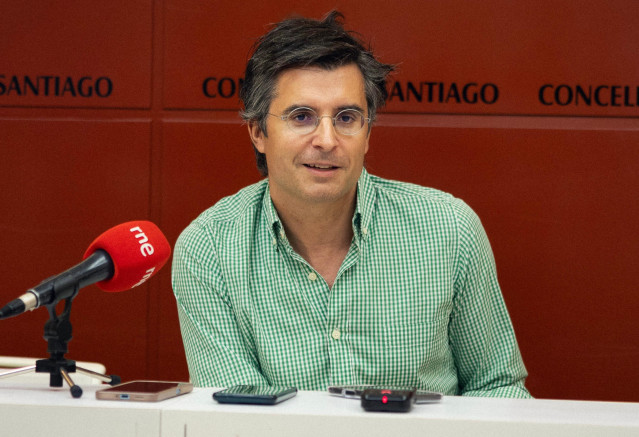 El líder del PP local, Borja Verea, en rueda de prensa