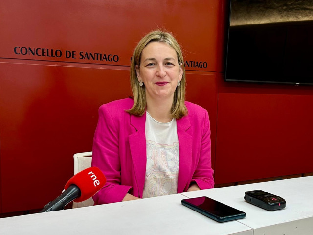 La portavoz del Gobierno local, Míriam Louzao, en rueda de prensa