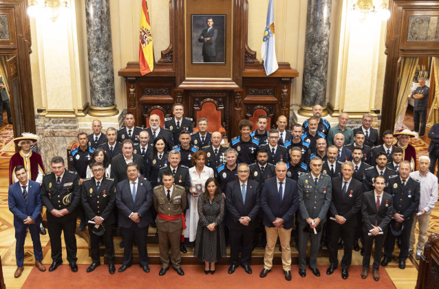 Acto de homenaje a agentes en el Día de la Policía Local