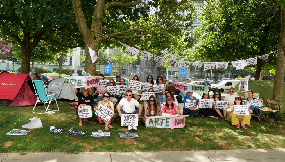 Protesta de personal del comercio