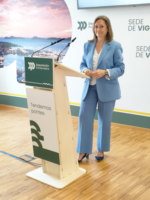 La vicepresidenta de la Diputación de Pontevedra, Luisa Sánchez.