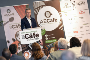 El presidente de la Xunta, Alfonso Rueda, interviene en la inauguración del XXXI Congreso Español del Café.
