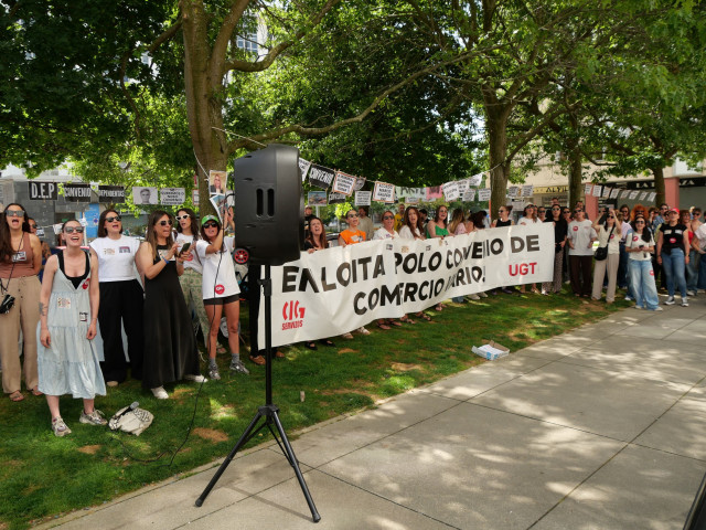 Protesta de personal del comercio