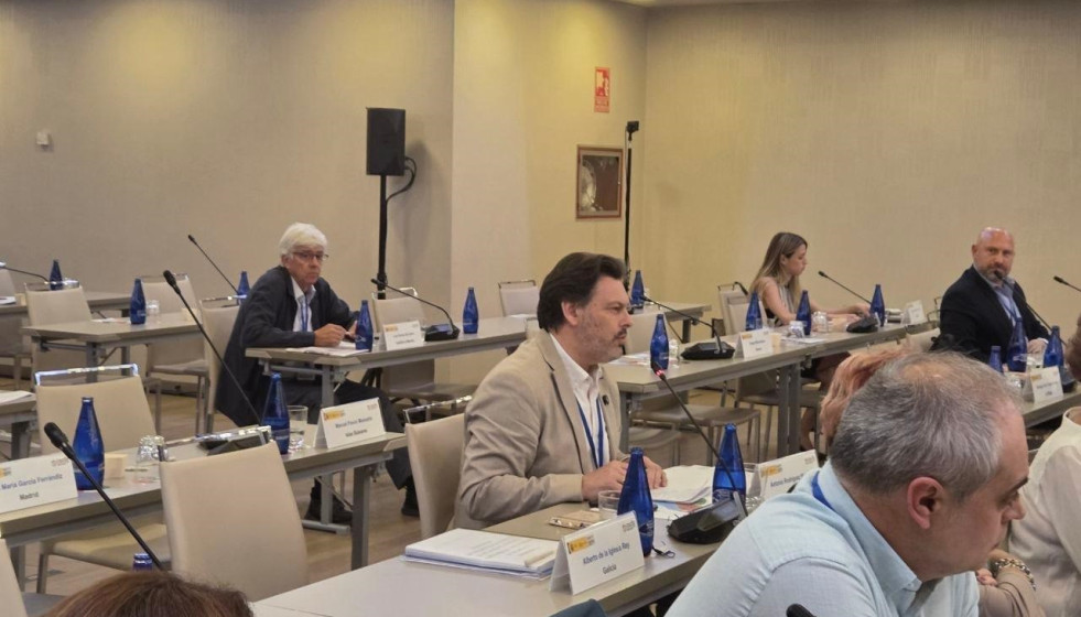 El secretario xeral da Emigración, Antonio Rodríguez Miranda, durante el Consejo General de la Ciudadanía Española en el Exterior (CGCEE)