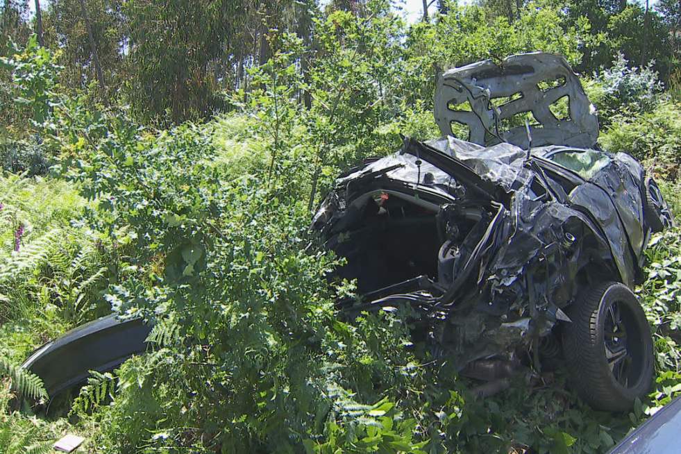 Accidente en Cea en una foto de la CRTVG