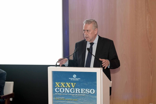 El conselleiro de Sanidade, Antonio Gómez Caamaño, en la inauguración del XXXV Congreso de la Sociedad Gallega de Urología.
