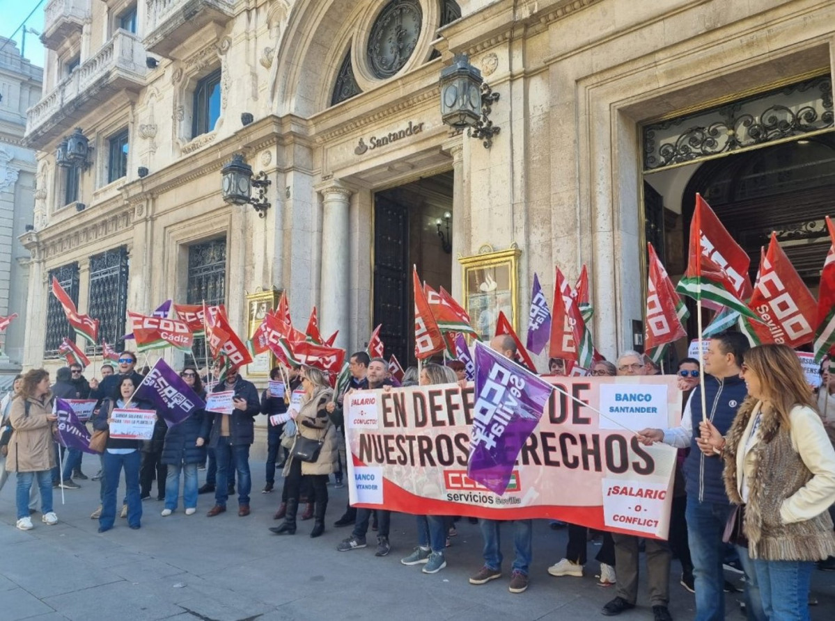 Protestas banco santander