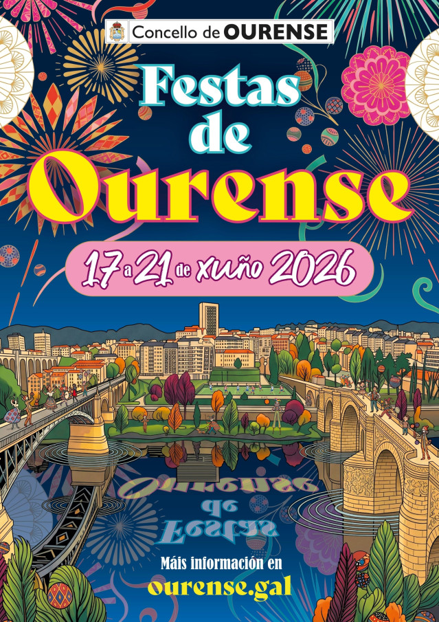 Cartel de las Fiestas de Ourense 2026, del 17 al 21 de junio