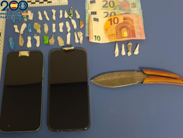 Efectos incautados por la Policía.