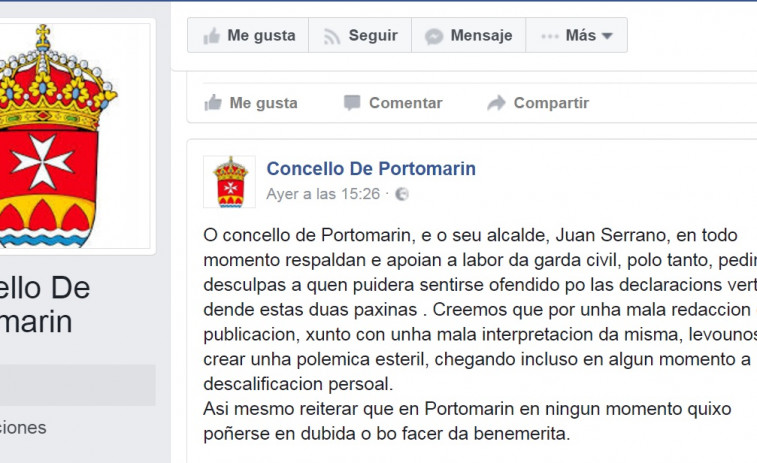 ​O alcalde de Portomarín aclara unha polémica recomendación no facebook do Concello
