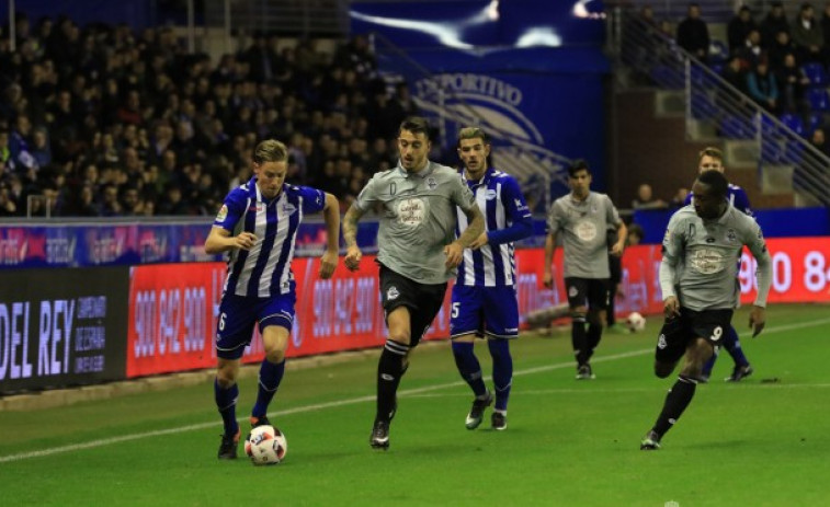 ​El Dépor se cae de la Copa a pesar de jugar contra diez en la segunda mitad