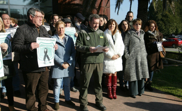 ​Los agentes forestales de Galicia muestran su repulsa por el asesinato de Lleida
