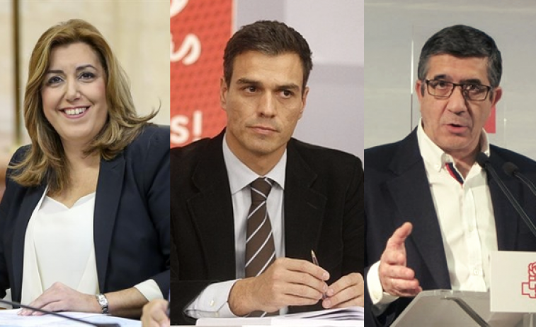 Arranca la carrera de avales de los tres aspirantes a liderar el PSOE