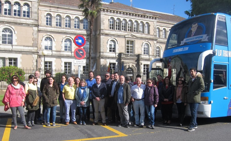​San Caetano, la última parada del Tramabús de Podemos en Galicia