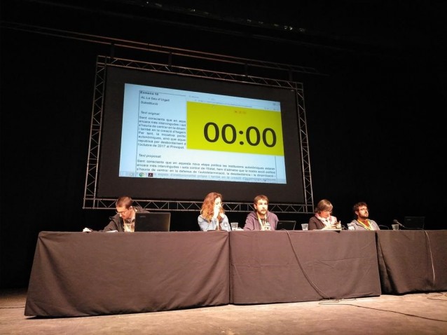 La asamblea nacional de la CUP en Cervera (Lleida) La asamblea nacional de la CUP en Cervera (Lleida)