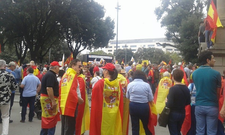 Manifestaciu00f3n 12 de octubre en Barcelona. Ana Basanta