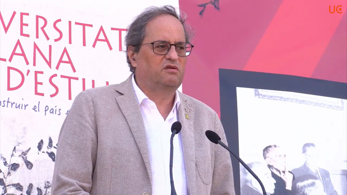 El presidente de la Generalitat, Quim Torra, clausura la 52 Universitat Catalana d'Estiu (UCE)