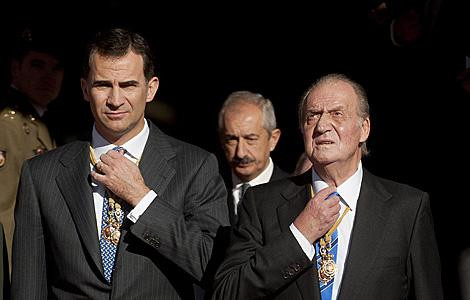Rey Juan Carlos y Príncipe Felipe