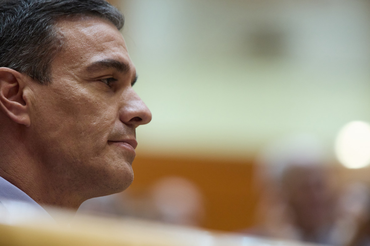 El presidente del Gobierno, Pedro Sánchez, durante una sesión de control al Gobierno en el Senado, a 21 de diciembre de 2022, en Madrid (España).